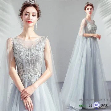 غراي تول طويل أثيري مساء اللباس